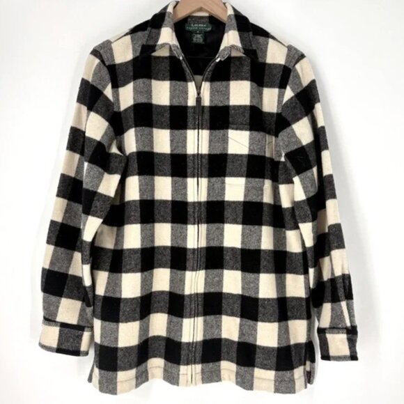 Lauren Ralph Lauren Jackets & Blazers - Ralph Lauren Buffalo Plaid Full Zip 100% Wool Flannel Shacket Jacket Medium M